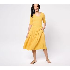Peace Love World Women's Dress Sz S Knit to Woven Asymmetric Orange A634824